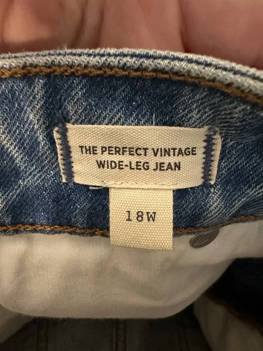 Madewell Plus Perfect Vintage Wide-Leg Jean Medium Wash Blue 18W - Picture 6 of 8